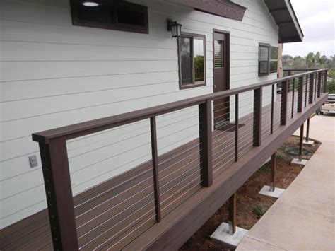 trex deck with cable railing