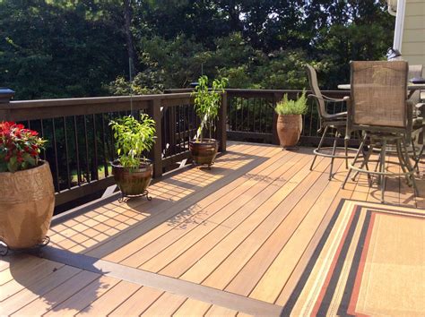 two tone trex decking designs